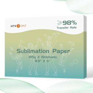 imageHTVRONT Sublimation Paper 85 x 11 Inches  150 Sheets 105g Excellent Ink Release Sublimation Transfer Paper for Tumblers Mugs Tshirts8511
