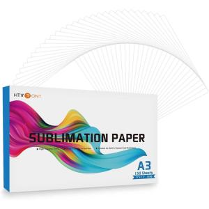 imageHTVRONT Sublimation Paper 85 x 11 inches  150 Sheets Sublimation Paper Compatible with Inkjet Printer 120gsm1117