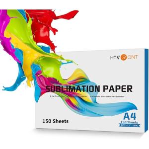 imageHTVRONT Sublimation Paper 85 x 11 inches  150 Sheets Sublimation Paper Compatible with Inkjet Printer 120gsm8511
