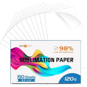 imageHTVRONT Sublimation Paper 85 x 11 inches  150 Sheets Sublimation Paper Compatible with Inkjet Printer 120gsm8514