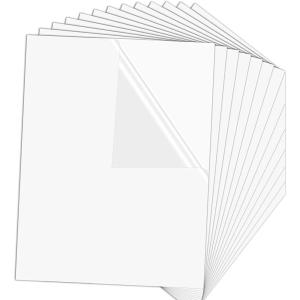 imageHTVRONT Sublimation Sticker Paper  20 Pcs Glossy White Waterproof Sublimation StickersTransparent