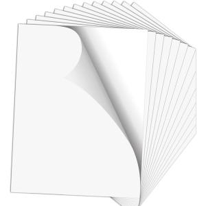 imageHTVRONT Sublimation Sticker Paper  20 Pcs Glossy White Waterproof Sublimation StickersWhite