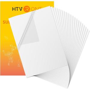 imageHTVRONT Sublimation Sticker Paper  20 Pcs Matte White Waterproof Sublimation StickersTransparent