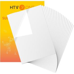 imageHTVRONT Sublimation Sticker Paper  20 Pcs Matte White Waterproof Sublimation StickersWhite