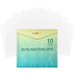imageHTVRONT Sublimation Vinyl for Cotton Shirts  10 Pack 12quotx12quot Matte Clear HTV Vinyl for Sublimation  Wash Durable Clear Dye Sub HTVMatte