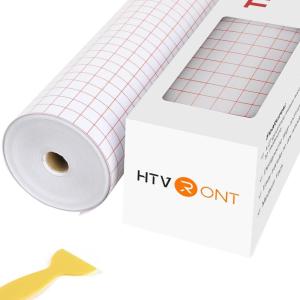 imageHTVRONT Transfer Tape for Vinyl  12quot x 150 FT Red Alignment Grid Clear Transfer Paper for Vinyl for Self Adhesive Vinyl  Medium Tack Vinyl Transfer Tape for Decals Signs Windows Stickers12 x 150FT Medium tack