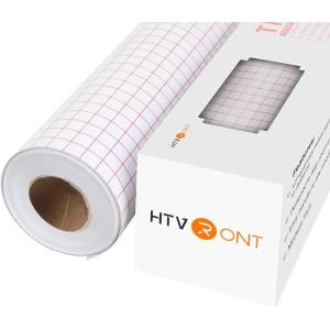 imageHTVRONT Transfer Tape for Vinyl  12quot x 150 FT Red Alignment Grid Clear Transfer Paper for Vinyl for Self Adhesive Vinyl  Medium Tack Vinyl Transfer Tape for Decals Signs Windows Stickers12 x 50FT Medium tack