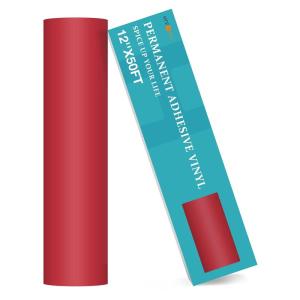imageHTVRONT Transfer Tape for Vinyl  6quot x 50 FT Blue Alignment Grid Clear Transfer Paper  Application Vinyl Transfer Tape Roll for Self Adhesive Vinyl for Signs Stickers Decals Walls Doors ampamp WindowsMatte Red