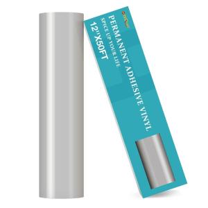 imageHTVRONT Transfer Tape for Vinyl  6quot x 50 FT Blue Alignment Grid Clear Transfer Paper  Application Vinyl Transfer Tape Roll for Self Adhesive Vinyl for Signs Stickers Decals Walls Doors ampamp WindowsSilver