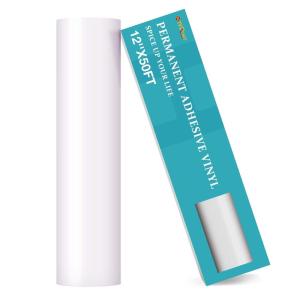 imageHTVRONT Transfer Tape for Vinyl  6quot x 50 FT Blue Alignment Grid Clear Transfer Paper  Application Vinyl Transfer Tape Roll for Self Adhesive Vinyl for Signs Stickers Decals Walls Doors ampamp WindowsGlossy White