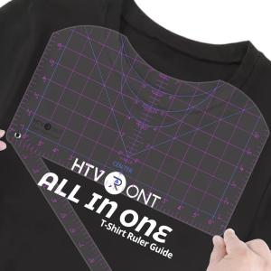 imageHTVRONT Tshirt Ruler Guide for Vinyl Alignment  Transparent PVC Tshirt Measurement Tool for Heat Press in HTV Vinyl AllinONE T Shirt Ruler to Center Design and Craft SewingAPurple