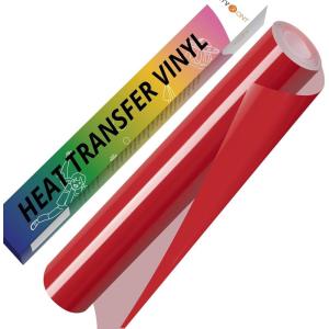 imageHTVRONT White HTV Heat Transfer Vinyl  12quot x 120ft White Iron on Vinyl for Shirts HTV Vinyl Roll for All Cutter Machine Easy to Cut ampamp Weed for Heat Transfer Vinyl Design120ftRed