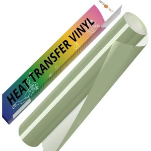 imageHTVRONT White HTV Heat Transfer Vinyl  12quot x 120ft White Iron on Vinyl for Shirts HTV Vinyl Roll for All Cutter Machine Easy to Cut ampamp Weed for Heat Transfer Vinyl Design120ftKhaki Green