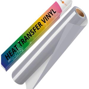 imageHTVRONT White HTV Heat Transfer Vinyl  12quot x 120ft White Iron on Vinyl for Shirts HTV Vinyl Roll for All Cutter Machine Easy to Cut ampamp Weed for Heat Transfer Vinyl Design120ftGrey