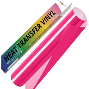imageHTVRONT White HTV Heat Transfer Vinyl  12quot x 120ft White Iron on Vinyl for Shirts HTV Vinyl Roll for All Cutter Machine Easy to Cut ampamp Weed for Heat Transfer Vinyl Design120ftNeon Pink