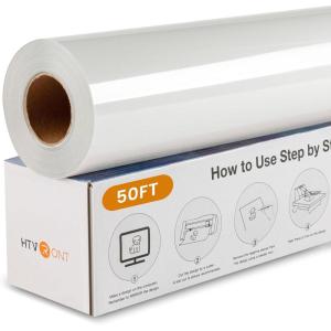 imageHTVRONT White Iron on Vinyl  12 x 50ft White HTV Heat Transfer Vinyl for t Shirts White HTV Vinyl Roll for All Cutter Machine Easy to Cut ampamp Weed for Heat Transfer DesignWhite