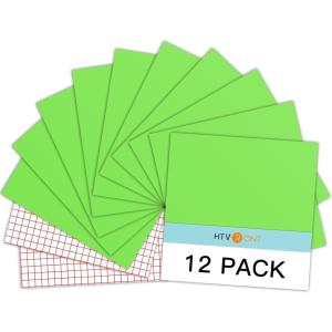 imageHTVRONT White Permanent Vinyl 12 Pack Glossy White Vinyl for Cutting Machine  10 Permanent Sheets 12quot x 12quotampamp 2 Transfer Tape Sheets for Party Decoration Sticker Craft Cutter Car Decal Glossy12 Glossy Lime Green