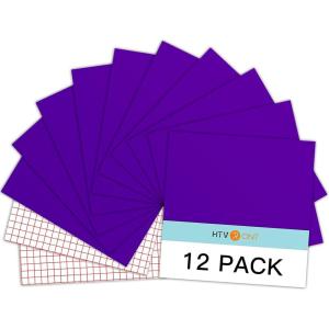 imageHTVRONT White Permanent Vinyl 12 Pack Glossy White Vinyl for Cutting Machine  10 Permanent Sheets 12quot x 12quotampamp 2 Transfer Tape Sheets for Party Decoration Sticker Craft Cutter Car Decal Glossy12 Glossy Purple
