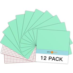 imageHTVRONT White Permanent Vinyl 12 Pack Glossy White Vinyl for Cutting Machine  10 Permanent Sheets 12quot x 12quotampamp 2 Transfer Tape Sheets for Party Decoration Sticker Craft Cutter Car Decal Glossy12 Glossy Mint