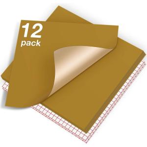 imageHTVRONT White Permanent Vinyl 12 Pack Glossy White Vinyl for Cutting Machine  10 Permanent Sheets 12quot x 12quotampamp 2 Transfer Tape Sheets for Party Decoration Sticker Craft Cutter Car Decal Glossy12 Glossy Gold