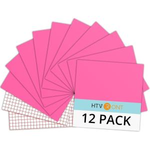 imageHTVRONT White Permanent Vinyl 12 Pack Glossy White Vinyl for Cutting Machine  10 Permanent Sheets 12quot x 12quotampamp 2 Transfer Tape Sheets for Party Decoration Sticker Craft Cutter Car Decal Glossy12 Glossy Pink