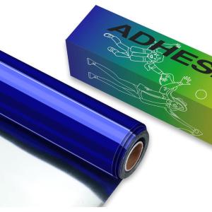 imageHTVRONT White Permanent Vinyl 12quot x 14 FT Adhesive White Vinyl Roll Compatible with Cricut Cutting Machine Silhouette Cameo Cutters Signs Scrapbooking Craft Die Cutters GlossyMetallic Blue