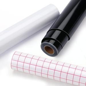 imageHTVRONT White Permanent Vinyl 12quot x 14 FT Adhesive White Vinyl Roll Compatible with Cricut Cutting Machine Silhouette Cameo Cutters Signs Scrapbooking Craft Die Cutters GlossyGlossy Permanenttransfer Bundle