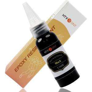 imageHTVRONT White Resin Pigment Paste  176oz50ml Higher Concentrated ampamp Easy to Mix White Epoxy Dye Pigment for Resin Coloring Ocean Waves and Water EffectsBlack