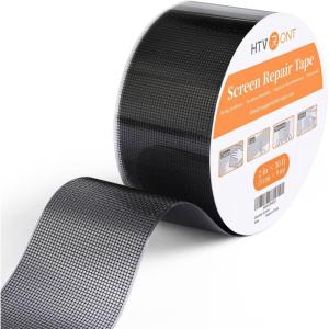 imageHTVRONT Window Screen Repair Tape  2 in X 15 FT Window Screen Repair Kit for Screen and Screen Door Tears Holes Strong Adhesive Fiberglass Covering mesh Screen Patch Repair Kit BlackBlack1