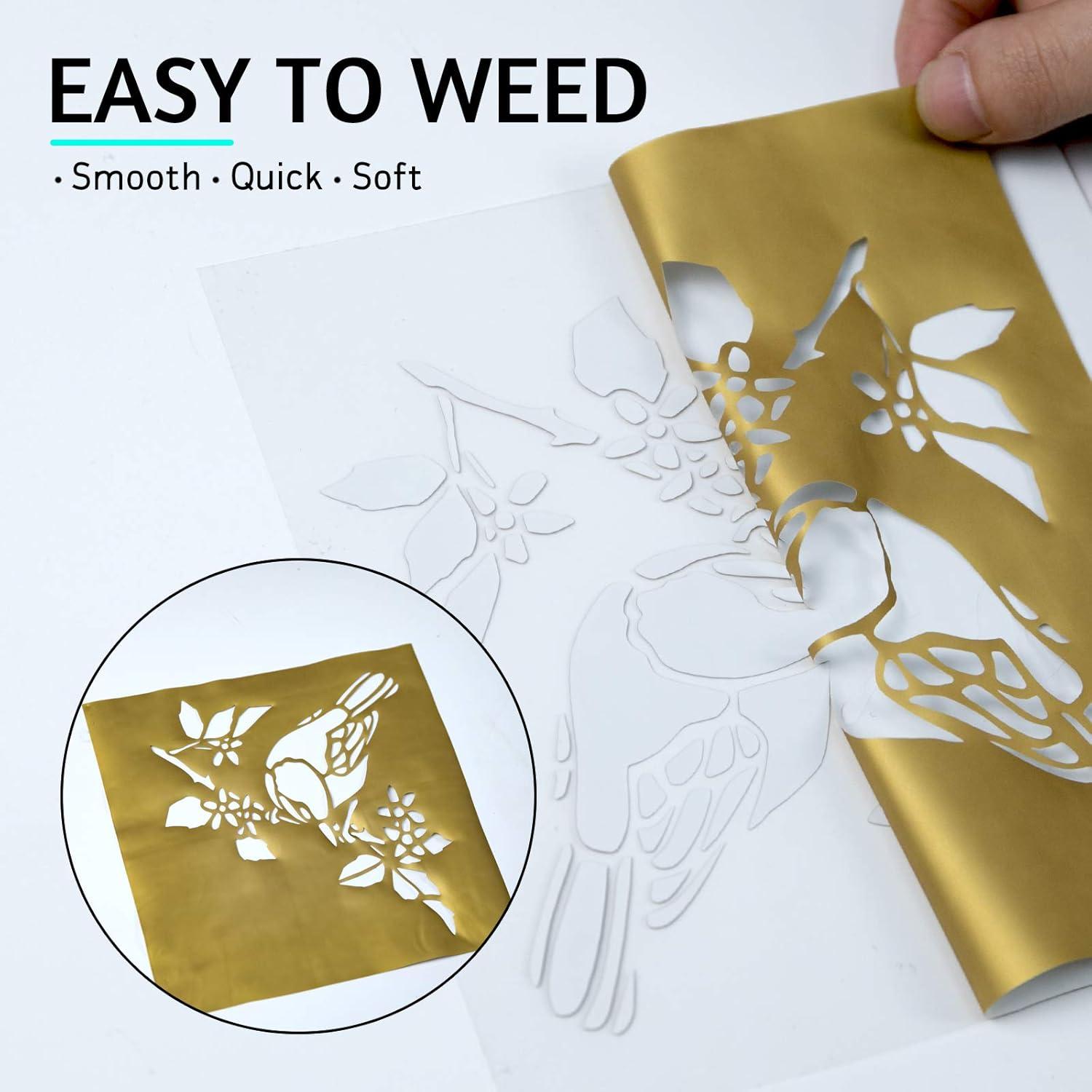 imageHTVRONT HTV Heat Transfer Vinyl 13 Pack HTV Vinyl Sheets 12quot x 10quot Iron on Vinyl for T Shirts 10 Assorted Premium Colors Heat Transfer Vinyl for All Cutting MachinesGold