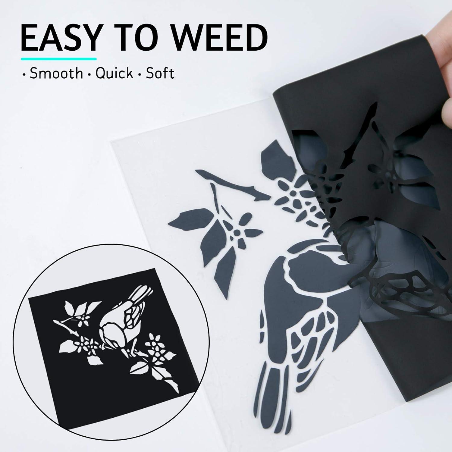 imageHTVRONT HTV Heat Transfer Vinyl 13 Pack HTV Vinyl Sheets 12quot x 10quot Iron on Vinyl for T Shirts 10 Assorted Premium Colors Heat Transfer Vinyl for All Cutting MachinesBlack