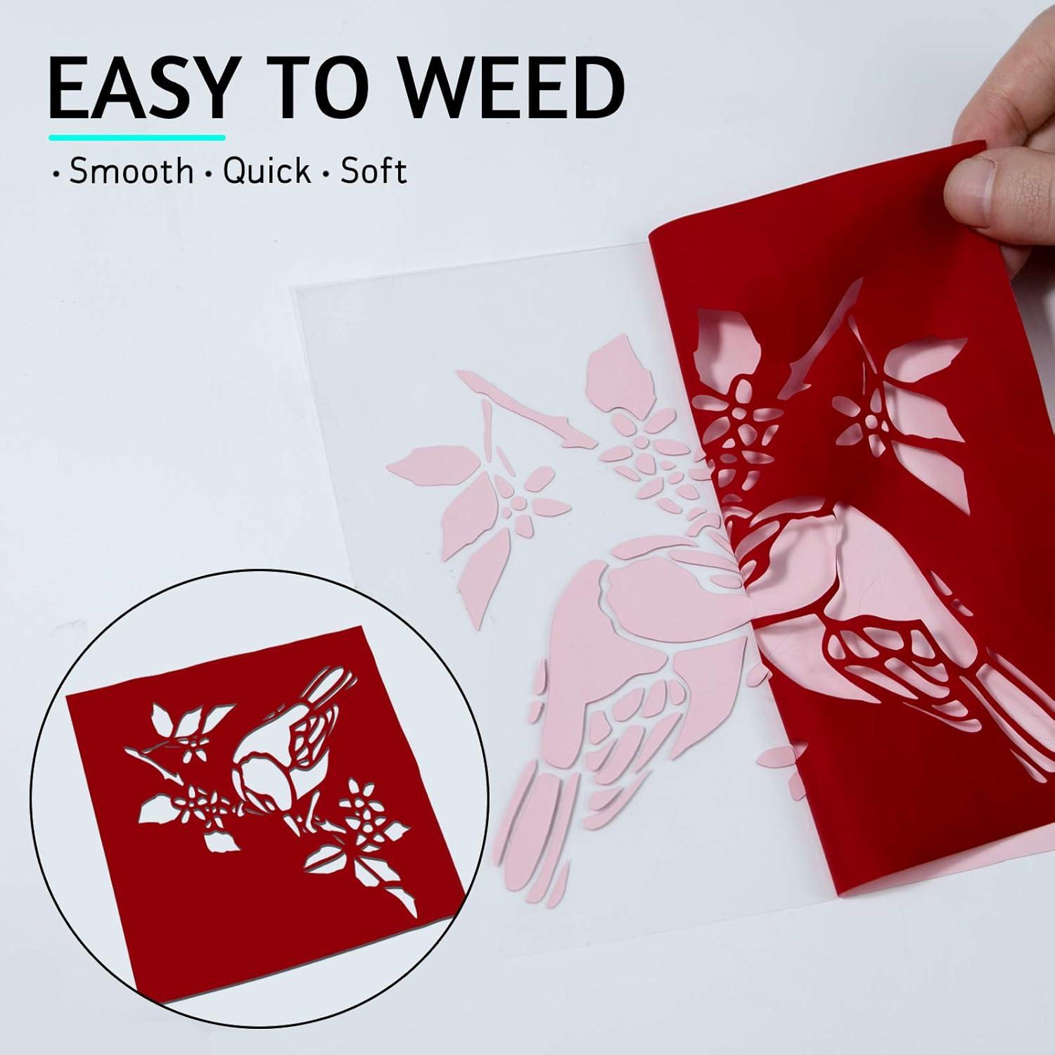 imageHTVRONT HTV Heat Transfer Vinyl 13 Pack HTV Vinyl Sheets 12quot x 10quot Iron on Vinyl for T Shirts 10 Assorted Premium Colors Heat Transfer Vinyl for All Cutting MachinesRed