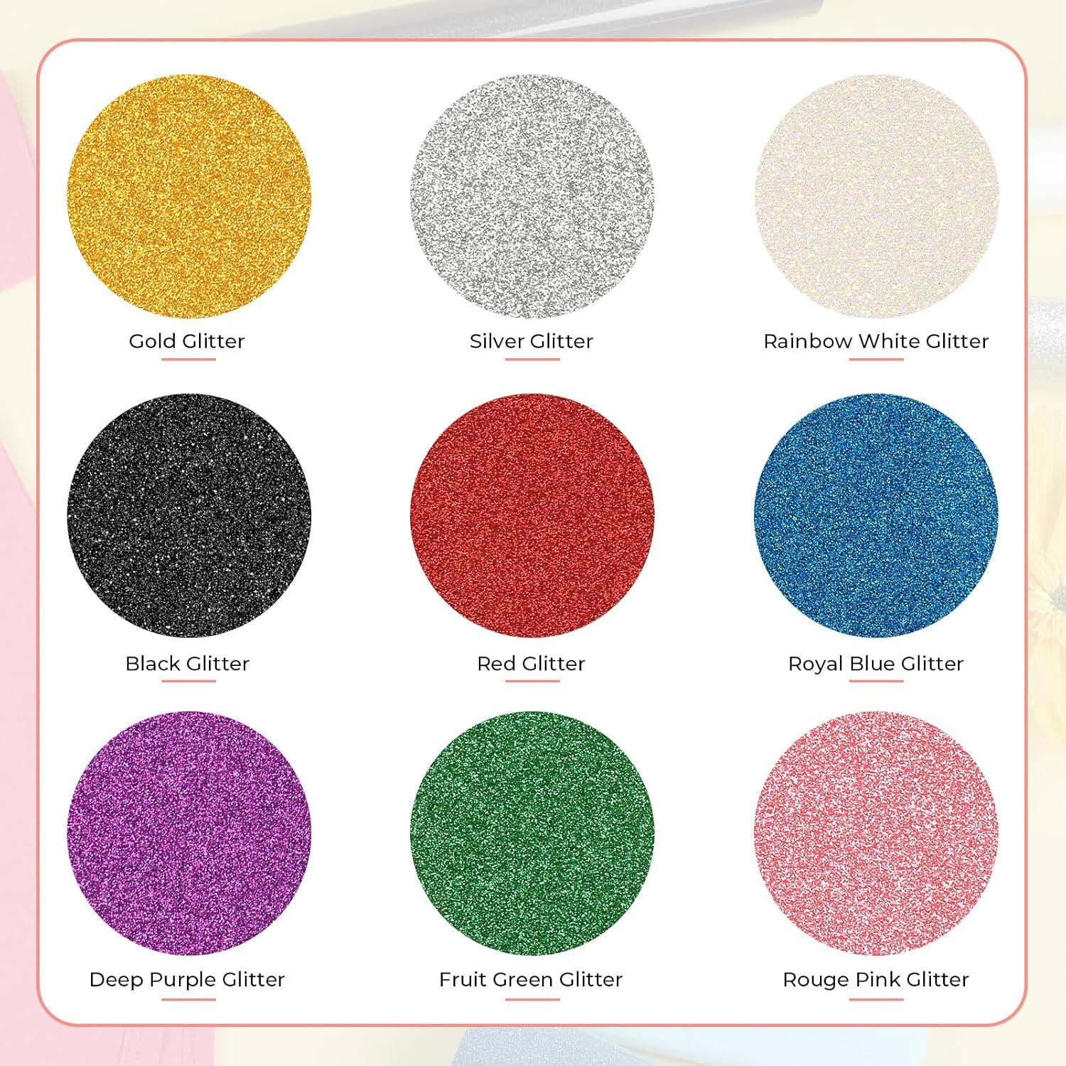 imageHTVRONT HTV Heat Transfer Vinyl Bundle  100 Pack 12  10in Heat Transfer Vinyl for TShirt 43 Assorted Colors HTV Vinyl Bundle for All Cutter Machine Easy to Cut ampamp Weed ampamp Transfer Iron on VinylGlitter HTV