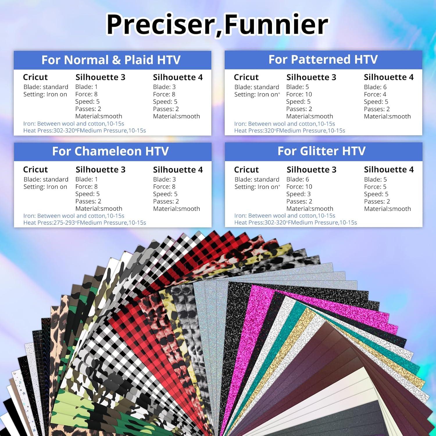 imageHTVRONT HTV Heat Transfer Vinyl Bundle  100 Pack 12  10in Heat Transfer Vinyl for TShirt 43 Assorted Colors HTV Vinyl Bundle for All Cutter Machine Easy to Cut ampamp Weed ampamp Transfer Iron on Vinyl100 Pack Multi Colors