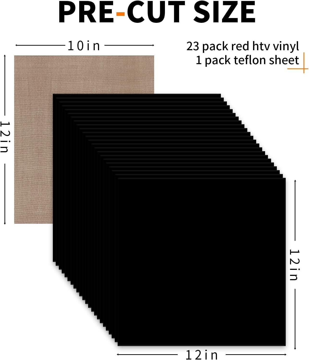 imageHTVRONT HTV Heat Transfer Vinyl Bundle  100 Pack 12  10in Heat Transfer Vinyl for TShirt 43 Assorted Colors HTV Vinyl Bundle for All Cutter Machine Easy to Cut ampamp Weed ampamp Transfer Iron on VinylBlack