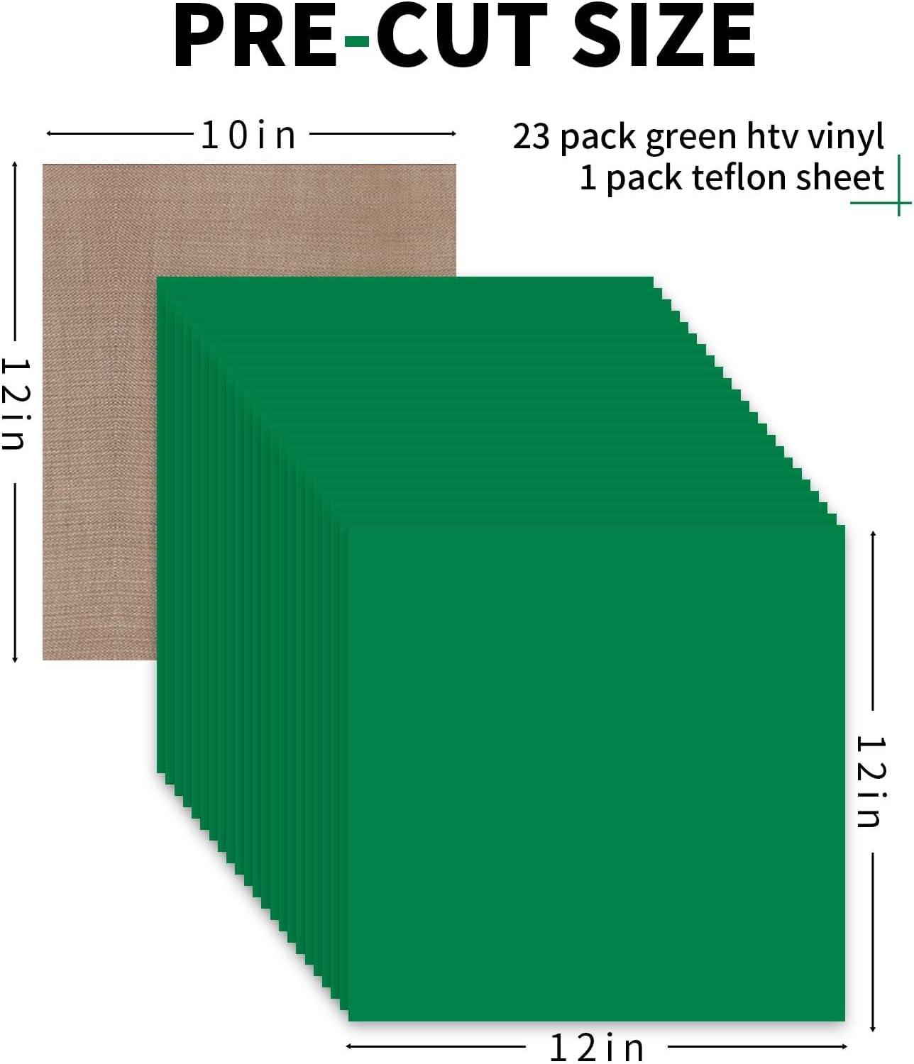 imageHTVRONT HTV Heat Transfer Vinyl Bundle  100 Pack 12  10in Heat Transfer Vinyl for TShirt 43 Assorted Colors HTV Vinyl Bundle for All Cutter Machine Easy to Cut ampamp Weed ampamp Transfer Iron on VinylGreen 2