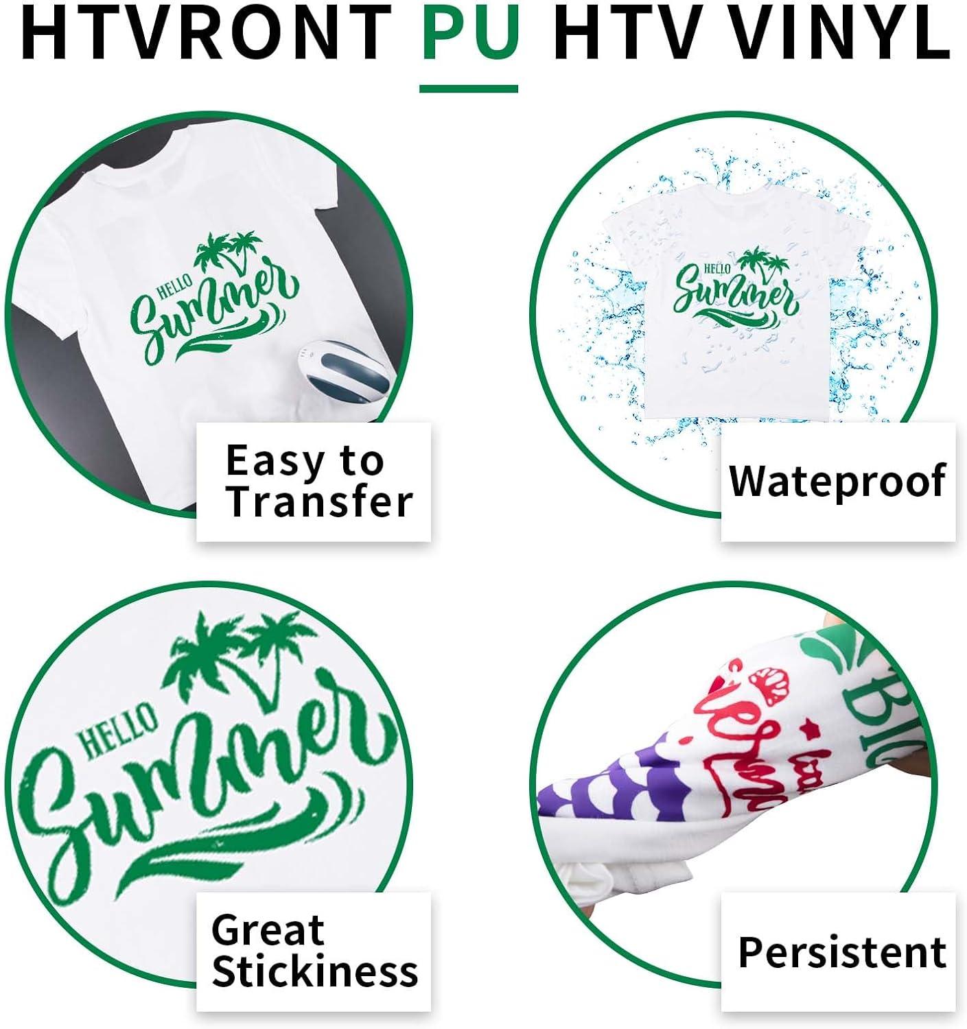 imageHTVRONT HTV Heat Transfer Vinyl Bundle  100 Pack 12  10in Heat Transfer Vinyl for TShirt 43 Assorted Colors HTV Vinyl Bundle for All Cutter Machine Easy to Cut ampamp Weed ampamp Transfer Iron on VinylGreen 2