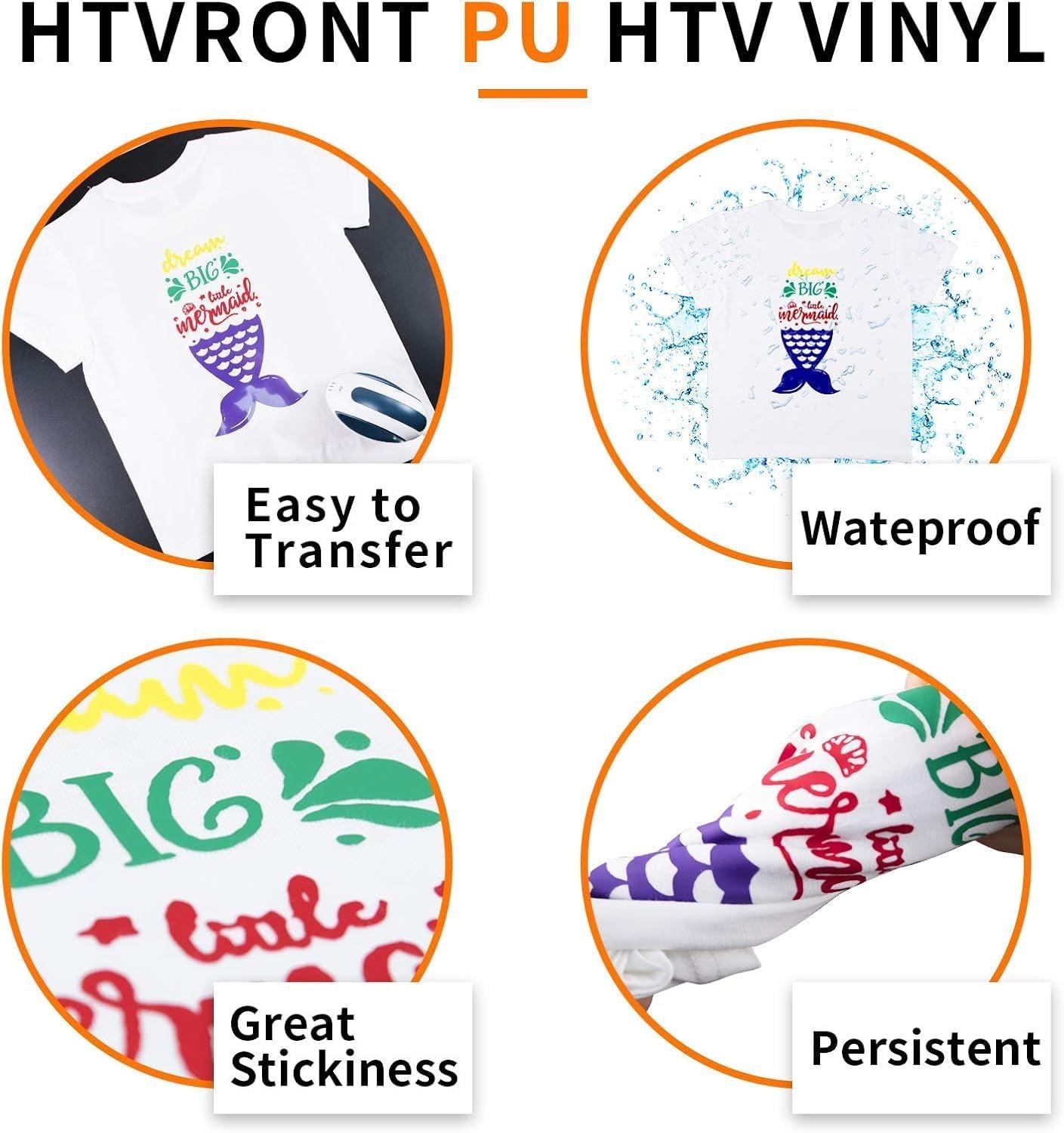 imageHTVRONT HTV Heat Transfer Vinyl Bundle  100 Pack 12  10in Heat Transfer Vinyl for TShirt 43 Assorted Colors HTV Vinyl Bundle for All Cutter Machine Easy to Cut ampamp Weed ampamp Transfer Iron on VinylWhite