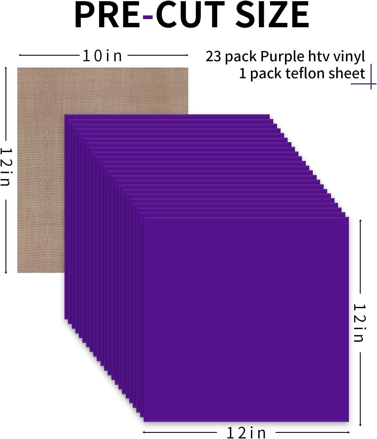 imageHTVRONT HTV Heat Transfer Vinyl Bundle  100 Pack 12  10in Heat Transfer Vinyl for TShirt 43 Assorted Colors HTV Vinyl Bundle for All Cutter Machine Easy to Cut ampamp Weed ampamp Transfer Iron on VinylPurple