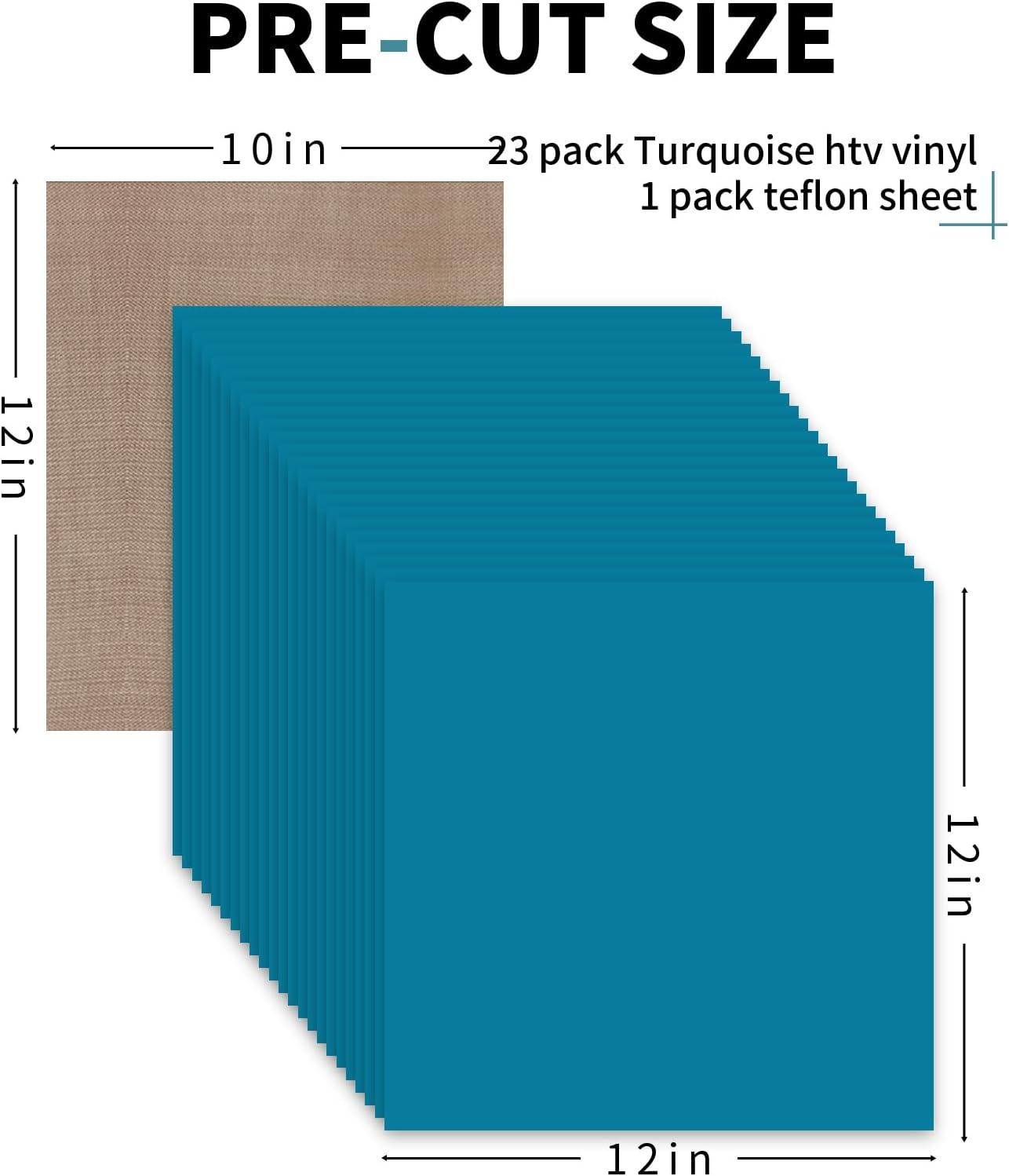 imageHTVRONT HTV Heat Transfer Vinyl Bundle  100 Pack 12  10in Heat Transfer Vinyl for TShirt 43 Assorted Colors HTV Vinyl Bundle for All Cutter Machine Easy to Cut ampamp Weed ampamp Transfer Iron on VinylTeal