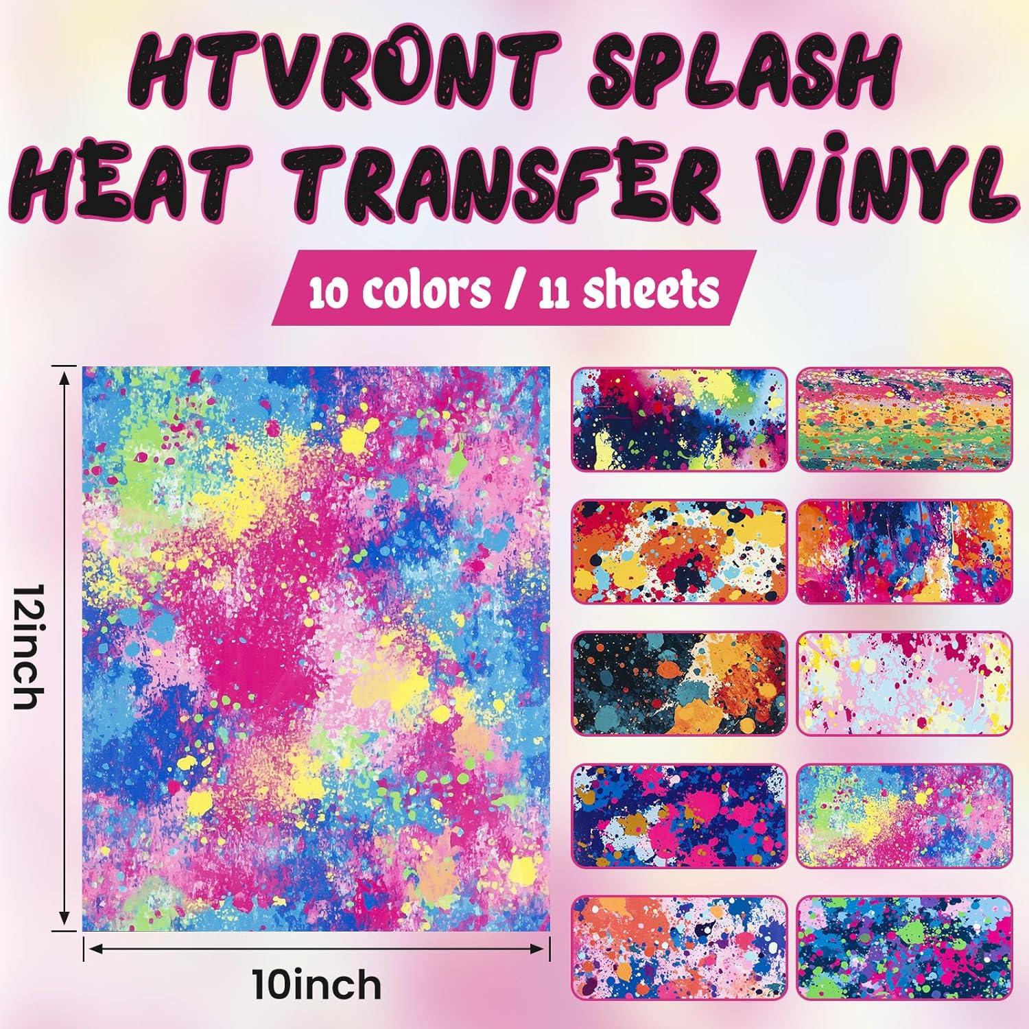imageHTVRONT Pink Heat Transfer Vinyl  13 Sheets Hot Pink HTV Vinyl in 12 Assorted Colors Red Iron on Vinyl for Cricut ampamp Cameo  Easy to Cut ampamp WeedSplatter HTV