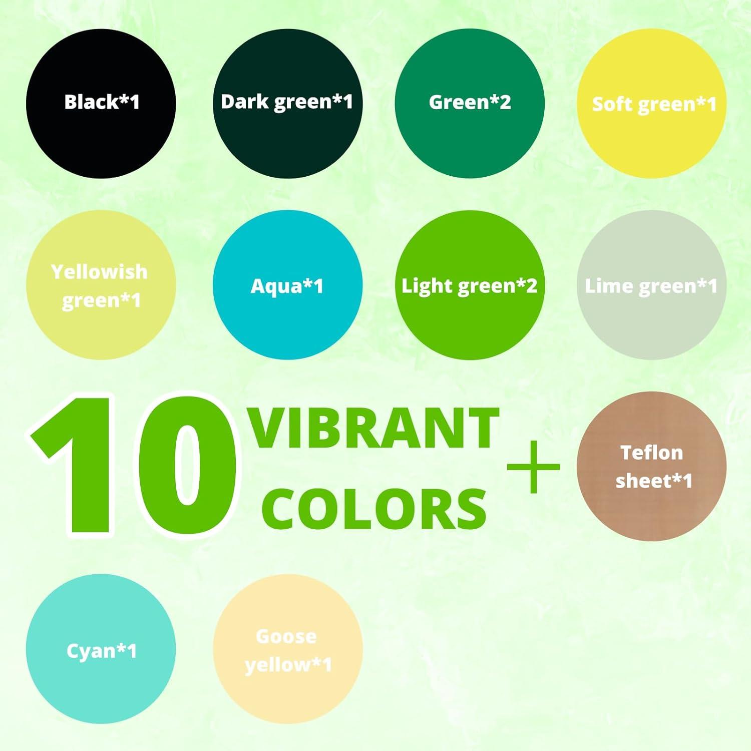 imageHTVRONT Pink Heat Transfer Vinyl  13 Sheets Hot Pink HTV Vinyl in 12 Assorted Colors Red Iron on Vinyl for Cricut ampamp Cameo  Easy to Cut ampamp WeedGreen
