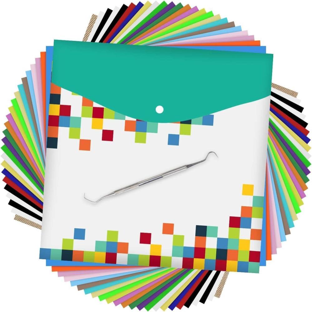 imageHTVRONT HTV Heat Transfer Vinyl Bundle  100 Pack 12  10in Heat Transfer Vinyl for TShirt 43 Assorted Colors HTV Vinyl Bundle for All Cutter Machine Easy to Cut ampamp Weed ampamp Transfer Iron on VinylMulticolored