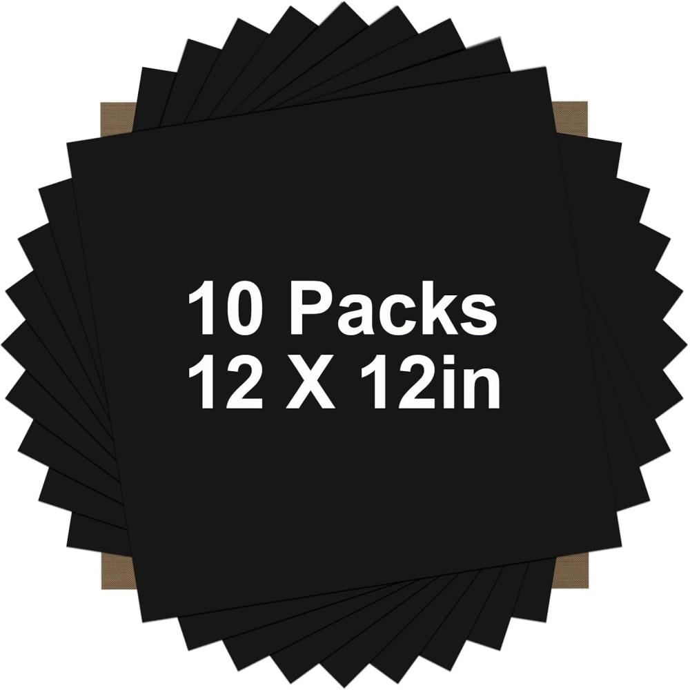 imageHTVRONT HTV Heat Transfer Vinyl Bundle  100 Pack 12  10in Heat Transfer Vinyl for TShirt 43 Assorted Colors HTV Vinyl Bundle for All Cutter Machine Easy to Cut ampamp Weed ampamp Transfer Iron on VinylBlack 1