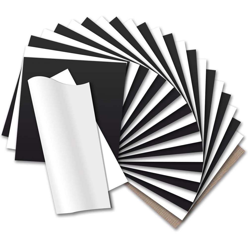 imageHTVRONT HTV Heat Transfer Vinyl Bundle  100 Pack 12  10in Heat Transfer Vinyl for TShirt 43 Assorted Colors HTV Vinyl Bundle for All Cutter Machine Easy to Cut ampamp Weed ampamp Transfer Iron on VinylBlack and white