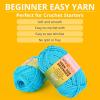 image218 Yards Beginner Easy Purple Crochet ampamp Knitting Yarn  CottonNylon Blend WorstedWeight Medium 4 Yarn for Crochet KitOrange Yarn