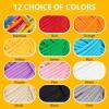 image218 Yards Beginner Easy Purple Crochet ampamp Knitting Yarn  CottonNylon Blend WorstedWeight Medium 4 Yarn for Crochet KitOrange Yarn