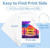 imageHTVRONT 120Pcs Sublimation Keychain Blanks Bulk with Blue Protective Film  MDF Rectangle Keychain with Sublimation Paper 85 x 11 Inch