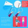 imageHTVRONT 30 Pcs Rectangle Sublimation Keychain Blanks Bulk with 50 Pcs Wood Earring Blanks Bulk  Heat Transfer Blanks Double Sided