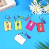 imageHTVRONT 30 Pcs Rectangle Sublimation Keychain Blanks Bulk with 50 Pcs Wood Earring Blanks Bulk  Heat Transfer Blanks Double Sided